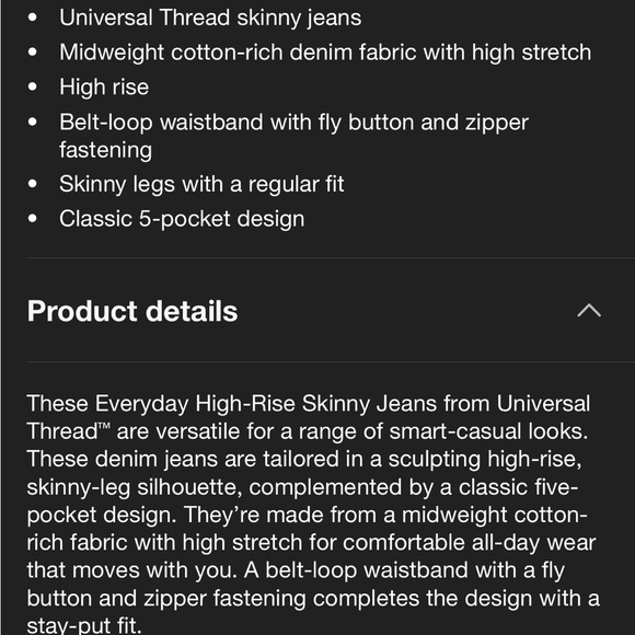 Universal Thread High Rise Skinny jeans - Picture 8 of 8
